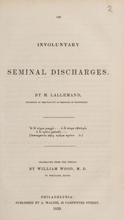 Cover of: On involuntary seminal discharges