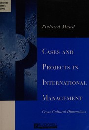 Cover of: Cases and projects in international management