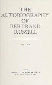 Cover of: The Autobiography of Bertrand Russell, Vol. 1 by Bertrand Russell