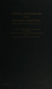 Cover of: Addresses and statements