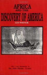 Africa and the discovery of America by Leo Wiener