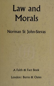 Cover of: Law and morals.