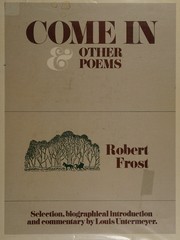 Cover of: 'Come in' and other poems. by Robert Frost