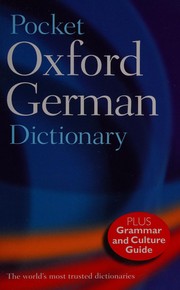 Cover of: Pocket Oxford German dictionary