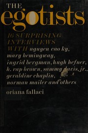 Cover of: The egotists: sixteen surprising interviews.