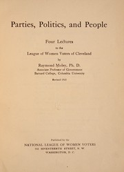 Cover of: Parties, politics, and people