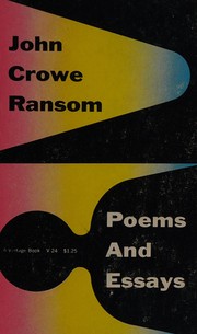 Cover of: Poems and essays.