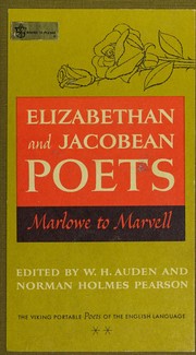 Cover of: Elizabethan and Jacobean poets: Marlowe to Marvell