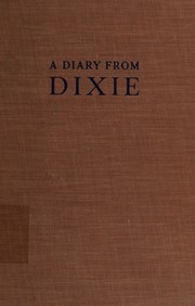 Cover of: A dairy from Dixie by Mary Boykin Miller Chesnut