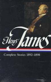 Cover of: Complete stories, 1892-1898 by Henry James