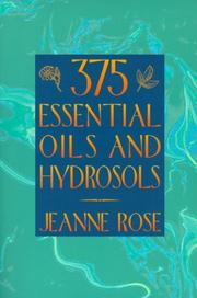 Cover of: 375 essential oils and hydrosols