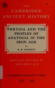 Cover of: Phrygia and the peoples of Anatolia in the Iron age