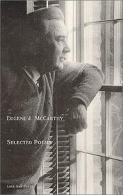 Cover of: Eugene J. McCarthy: Selected Poems