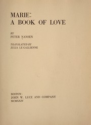 Cover of: Marie: a book of love by Nansen, Peter