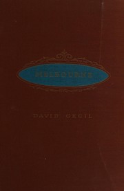 Cover of: Melbourne. by Cecil, David Lord