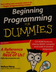 Cover of: Beginning programming for dummies by Wallace Wang