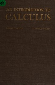An introduction to calculus by Robert Gardner Bartle