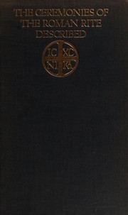 Cover of: The Ceremonies of the roman rite described