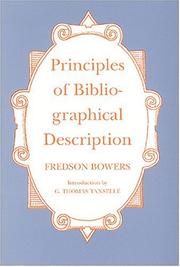 Principles of bibliographical description