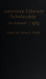 Cover of: 1983 (American Literary Scholarship)