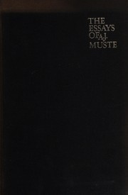 Cover of: The essays of A. J. Muste. by Abraham John Muste