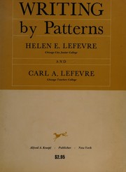 Cover of: Writing by patterns