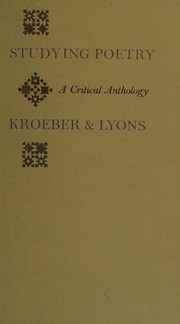 Cover of: Studying poetry by Karl Kroeber