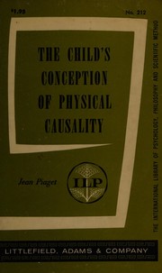 Cover of: The child's conception of physical causality