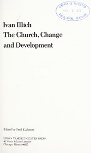 Cover of: The church, change, and development