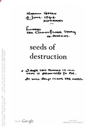 Cover of: Seeds of destruction