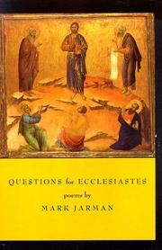 Cover of: Questions for Ecclesiastes: poems