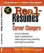 Cover of: Real Resumes for Career Changers : Actual Resumes and Cover Letters (Real-Resumes Series)
