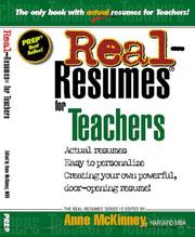 Cover of: Real-Resumes for Teachers (Real-Resumes Series) (Real-Resumes Series)