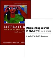 Cover of: Literature : The Human Experience, Shorter Edition 11e & Documenting Sources in MLA Style: 2016 Update