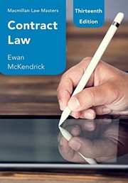 Contract Law by Ewan McKendrick