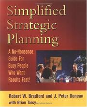 Cover of: Simplified Strategic Planning: A No-Nonsense Guide for Busy People Who Want Results Fast!