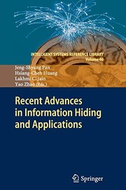 Cover of: Recent Advances in Information Hiding and Applications