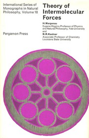 Cover of: Theory of intermolecular forces