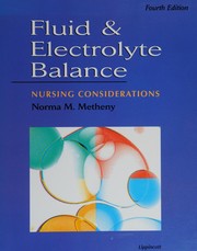 Cover of: Fluid and electrolyte balance: nursing considerations
