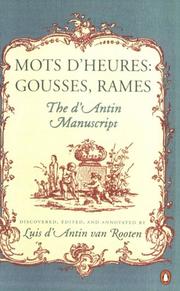 Cover of: Mots d'heures, gousses, rames by Luis d'Antin Van Rooten