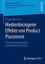 Cover of: Medienbezogene Effekte von Product Placement: Theoretische Konzeption und empirische Analyse