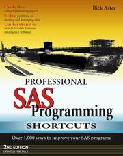 Cover of: Professional SAS Programming Shortcuts: Over 1,000 Ways to Improve Your SAS Programs