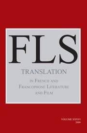 Cover of: Translation in French and Francophone literature and film