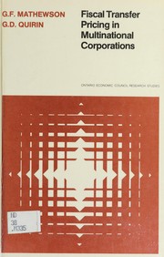 Cover of: Fiscal transfer pricing in multinational corporations