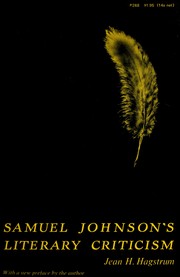 Cover of: Samuel Johnson's literary criticism