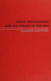Cover of: Linear programming and the theory of the firm