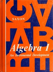Cover of: Algebra I: an incremental development