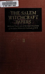 Cover of: The Salem Witchcraft Papers: Verbatim Transcripts of the Legal Documents of the Salem Witchcraft Outbreak of 1692 (Civil Liberties in American History)