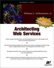 Cover of: Architecting Web Services by William L. Oellermann Jr.