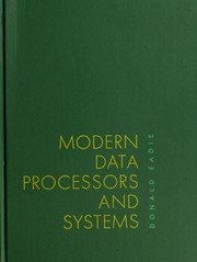 Modern data processors and systems by Donald Eadie